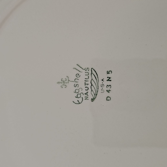 1950s Homer Laughlin Eggshell Nautilus plates cherry blossom pattern (2) - Picture 7 of 7